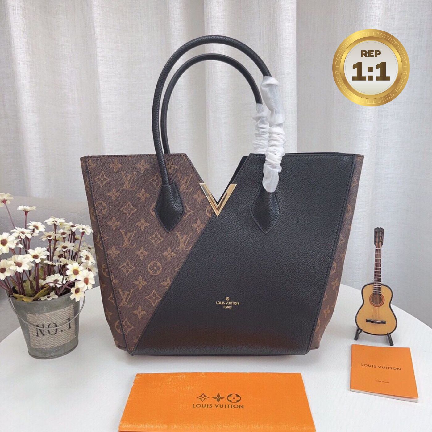 [REP 1:1] Louis Vuitton Kimono Tote Bag Brown For Women 39cm